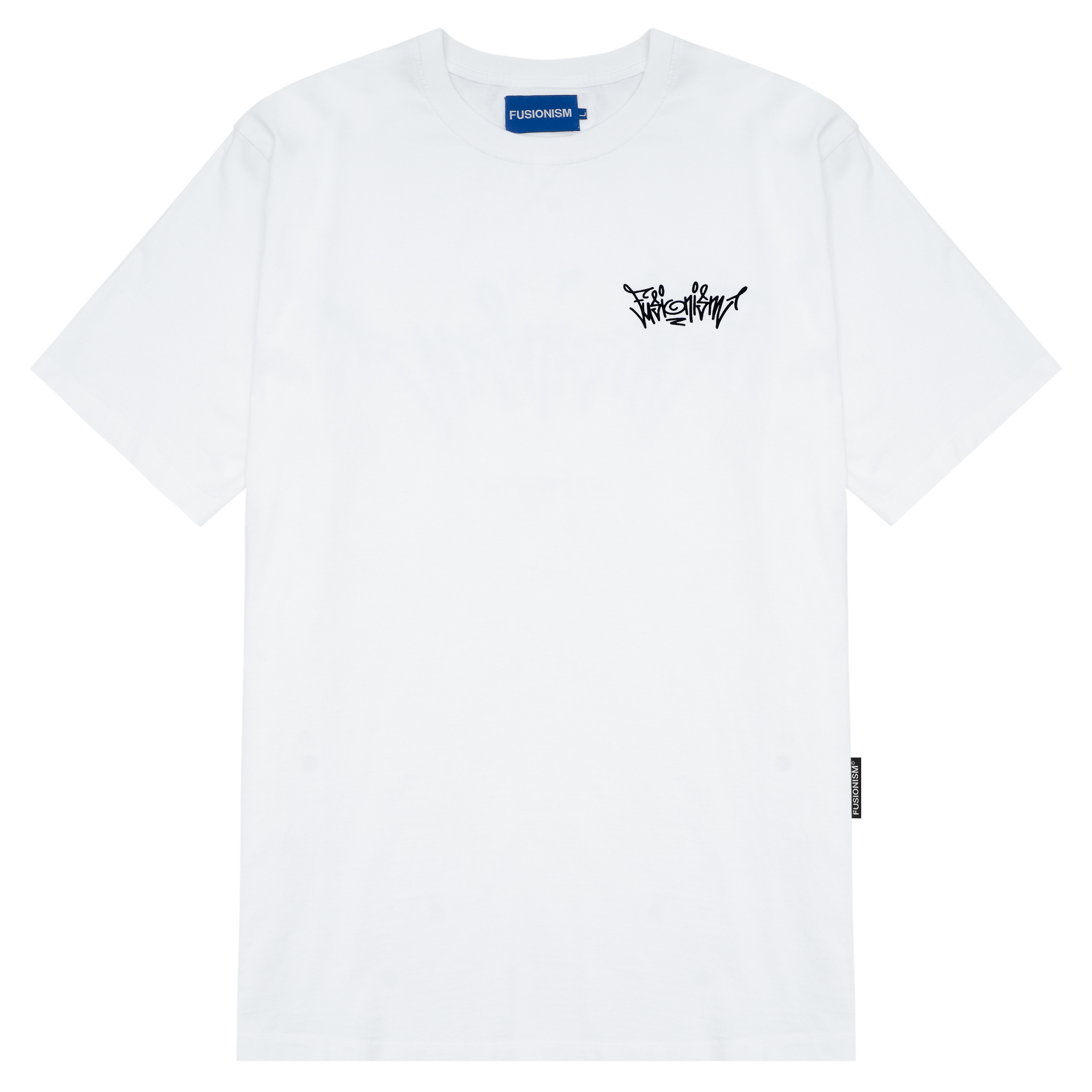 Áo thun in họa tiết logo Basic Fusionism - Màu Trắng Đen - Unisex - Form Oversize