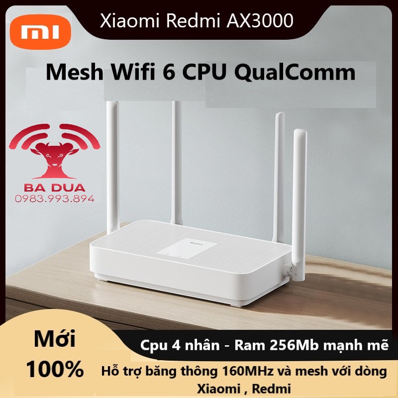 Bộ phát wifi mesh wifi 6 xiaomi redmi ax3000