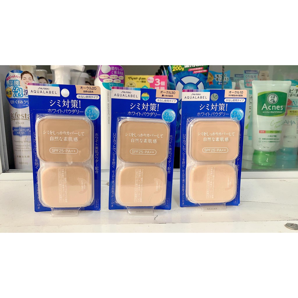Lõi phấn phủ shiseido aqualabel spf25+/pa++++ 11.5g