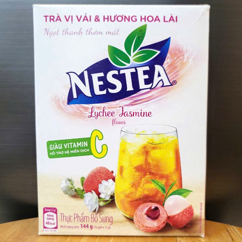 NESTEA - hộp VẢI LÀI 144g - TRÀ VỊ VẢI HƯƠNG HOA LÀI NESTEA 3 in 1 Lychee Jasmine Flavor Tea