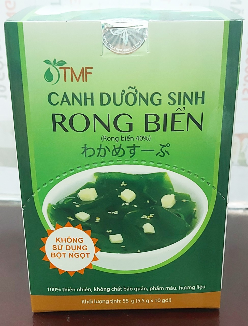 Canh dưỡng sinh rong biển tâm minh hộp 10 gói 5,5g, ăn chay được