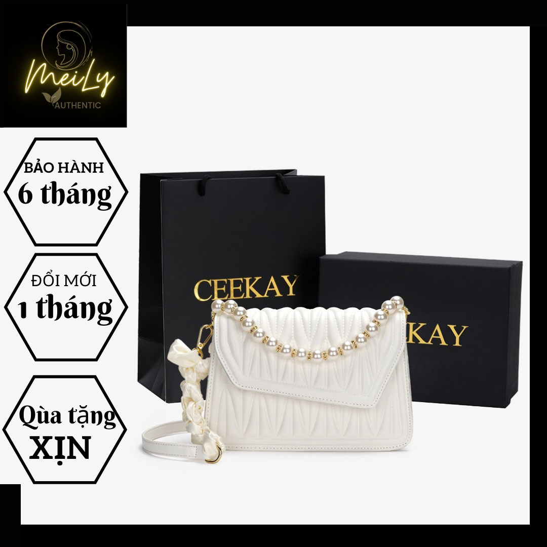 túi xách nữ đeo chéo và xách tay hoặc kẹp nách CEEKAY cao cấp đẹp công sở chính hãng sang trọng giá rẻ mới