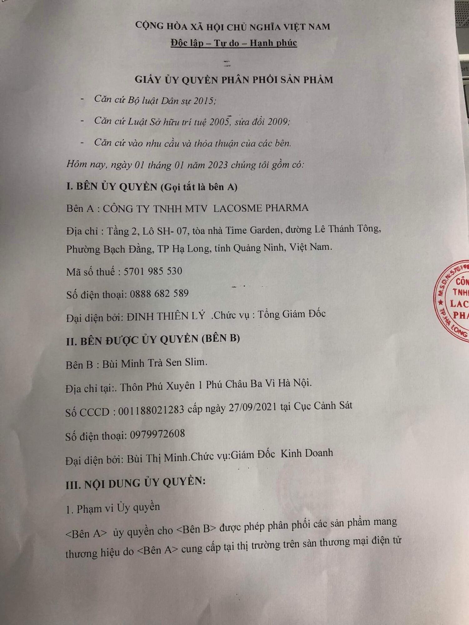 Trà sen slim giảm cân 30 gói (chính hãng)