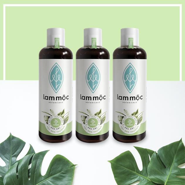 Dầu gội bồ kết Lam Mộc - Combo 3 dầu gội thường 250ml
