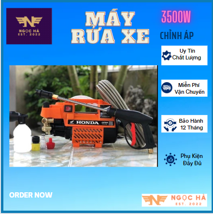 Máy rửa xe HONDA Japan 350A công suất 3500w có chỉnh áp, máy rửa xe mini nhập khẩu cao cấp.