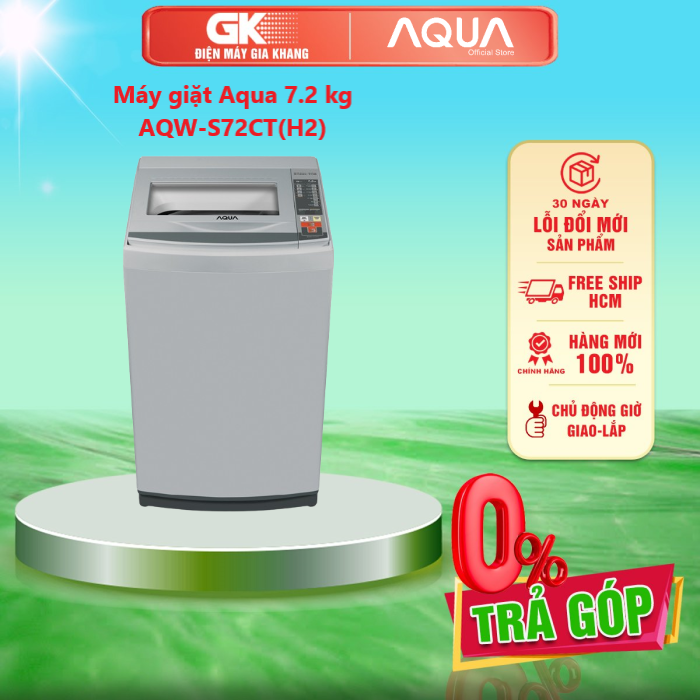 Máy giặt Aqua 7.2 kg AQW-S72CT (H2) - GIAO TOÀN QUỐC - FREESHIP HCM