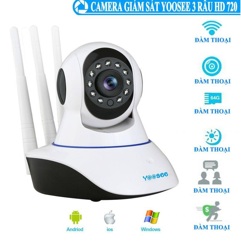 Camera 3 râu IP wifi ONVIF độ phân giải HD có chức năng IR-cut và WPS