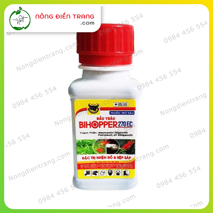 Thuốc trừ sâu đầu trâu bihopper 270ec trừ nhện đỏ rệp sáp 50ml - bi hopper vtnn nông điền trang