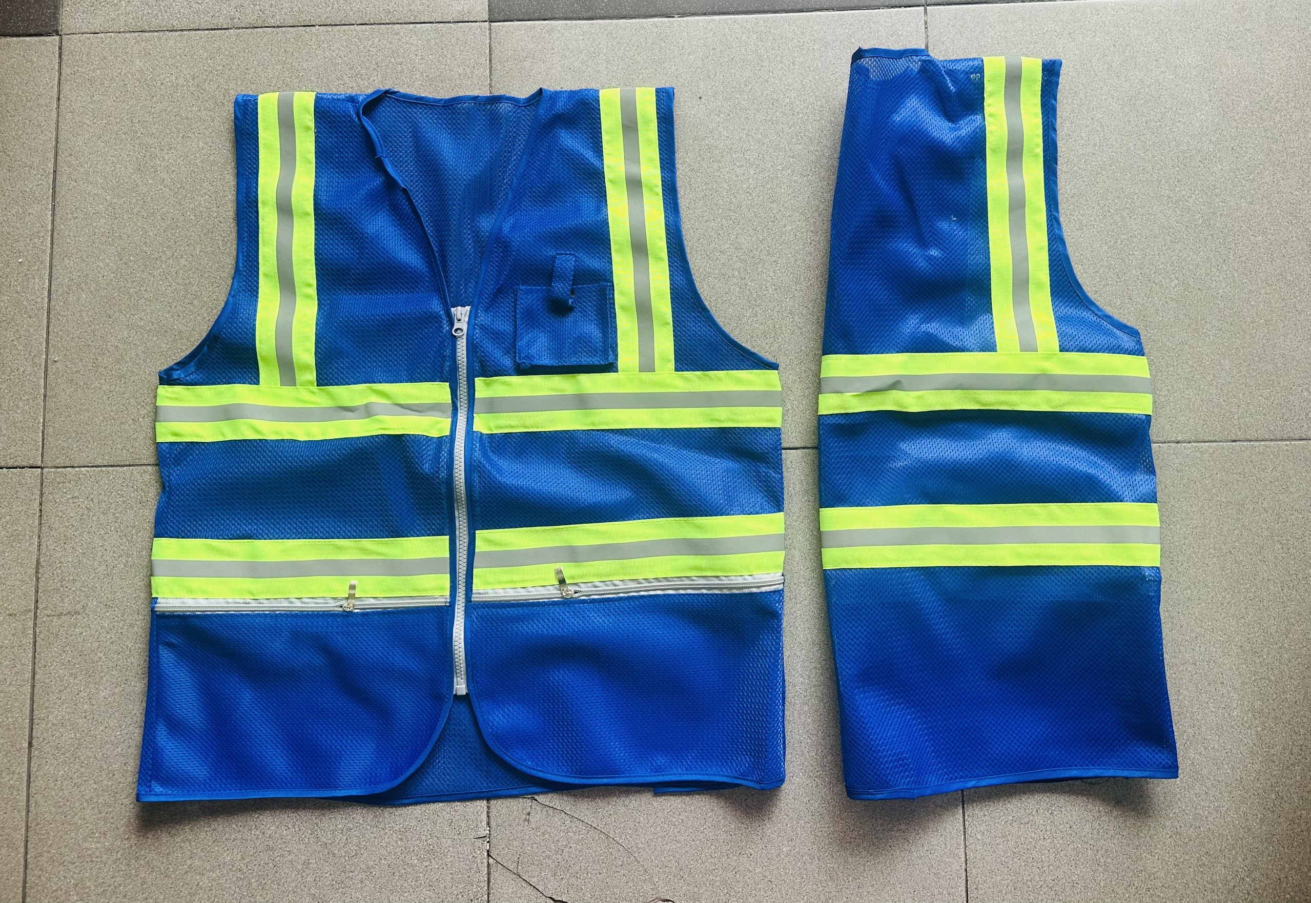 Combo 3 áo lướt phản quang công trình có 3 dây kéo dành cho bảo hộ công trình