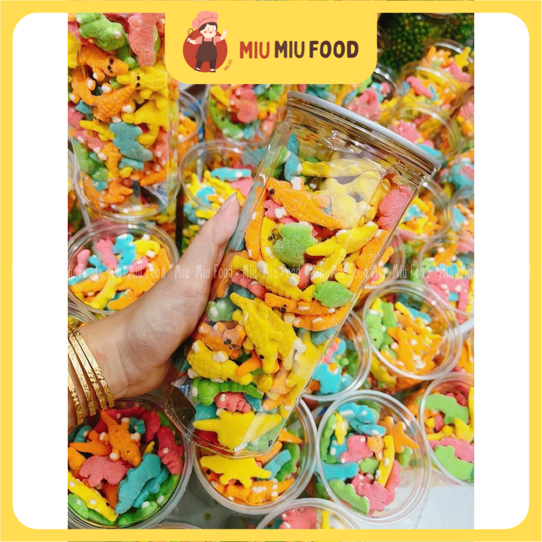 Kẹo dẻo cá sấu hũ 500g - ăn vặt miu miu - ăn vặt miu miu
