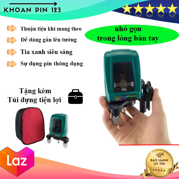 Máy cân mực, máy bắn cốt laser mini 2 tia xanh FC - 35G