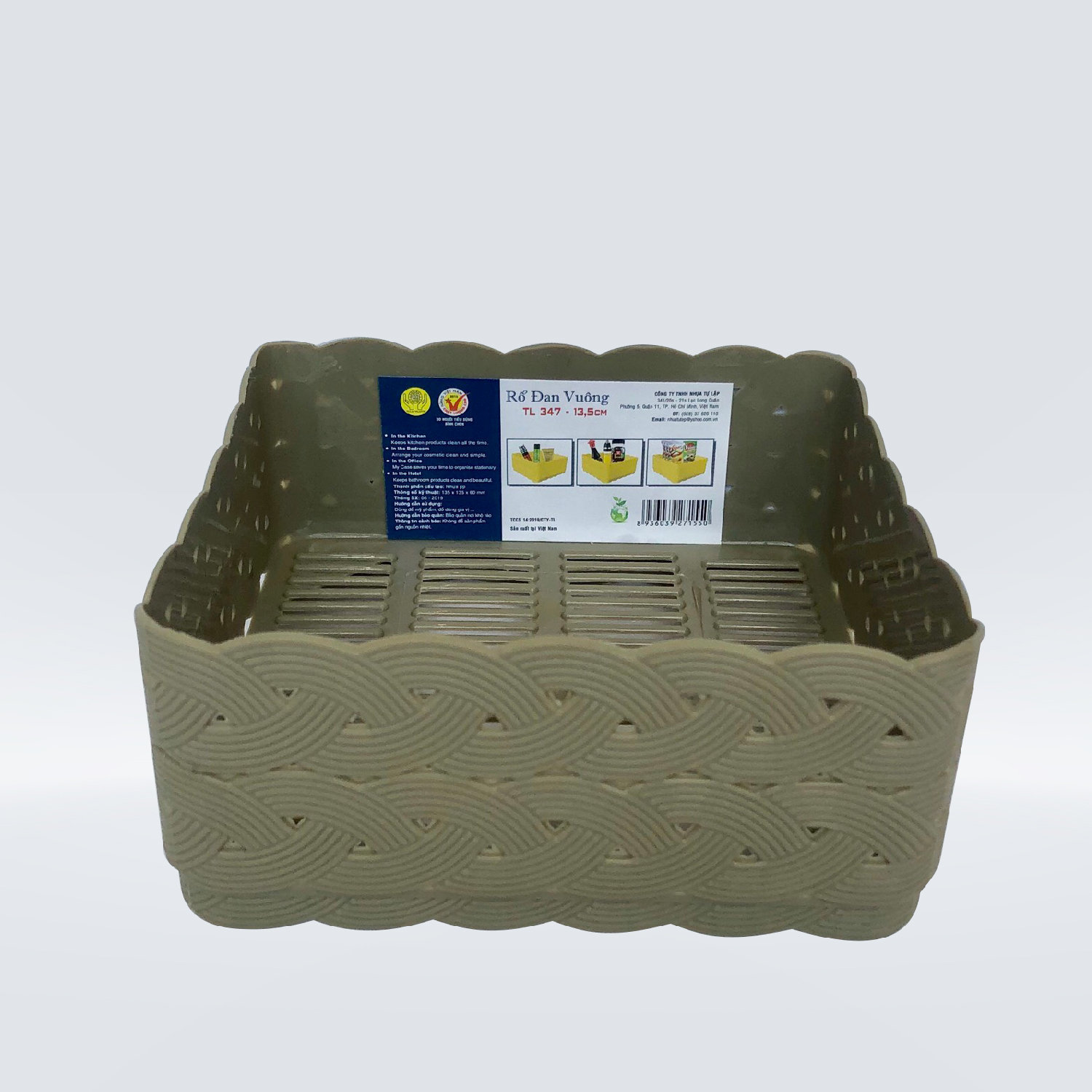 Rổ đan vuông TỰ LẬP TL347 - 13.5cm