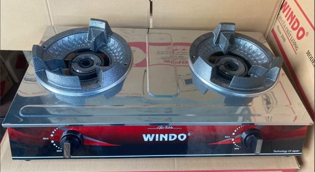Bếp khè gas 2 lò bán công nghiệp windo - hàng chính hãng