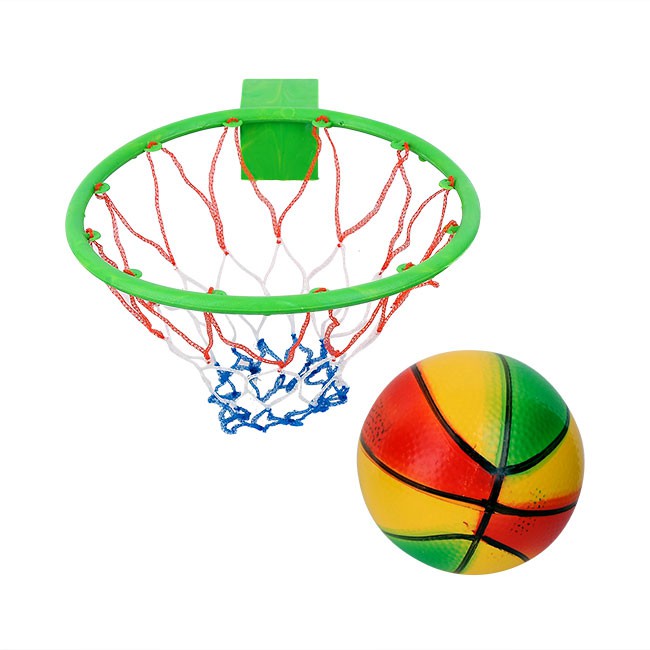 Bộ đồ chơi ném bóng rổ treo tường túi lưới bằng nhựa