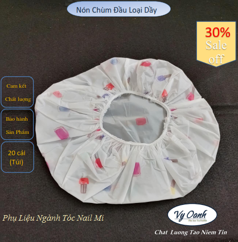 Nón chùm đầu dầy, mũ chùm đầu dầy, dùng khi tắm hay dùng hóa chất - loại dầy