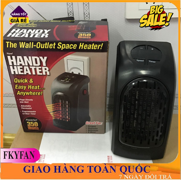 Máy sưởi mini,Máy sưởi cho bé ,máy sưởi nhà tắm tiện lợi ,Máy sưởi ấm cao cấp tiện lợi, Đèn sưởi phòng tắm cắm trực tiếp tiết kiệm điện có Hẹn Giờ HANDY HEATER Cao Cấp ấm hơn hẳn quạt sưởi ấm mini