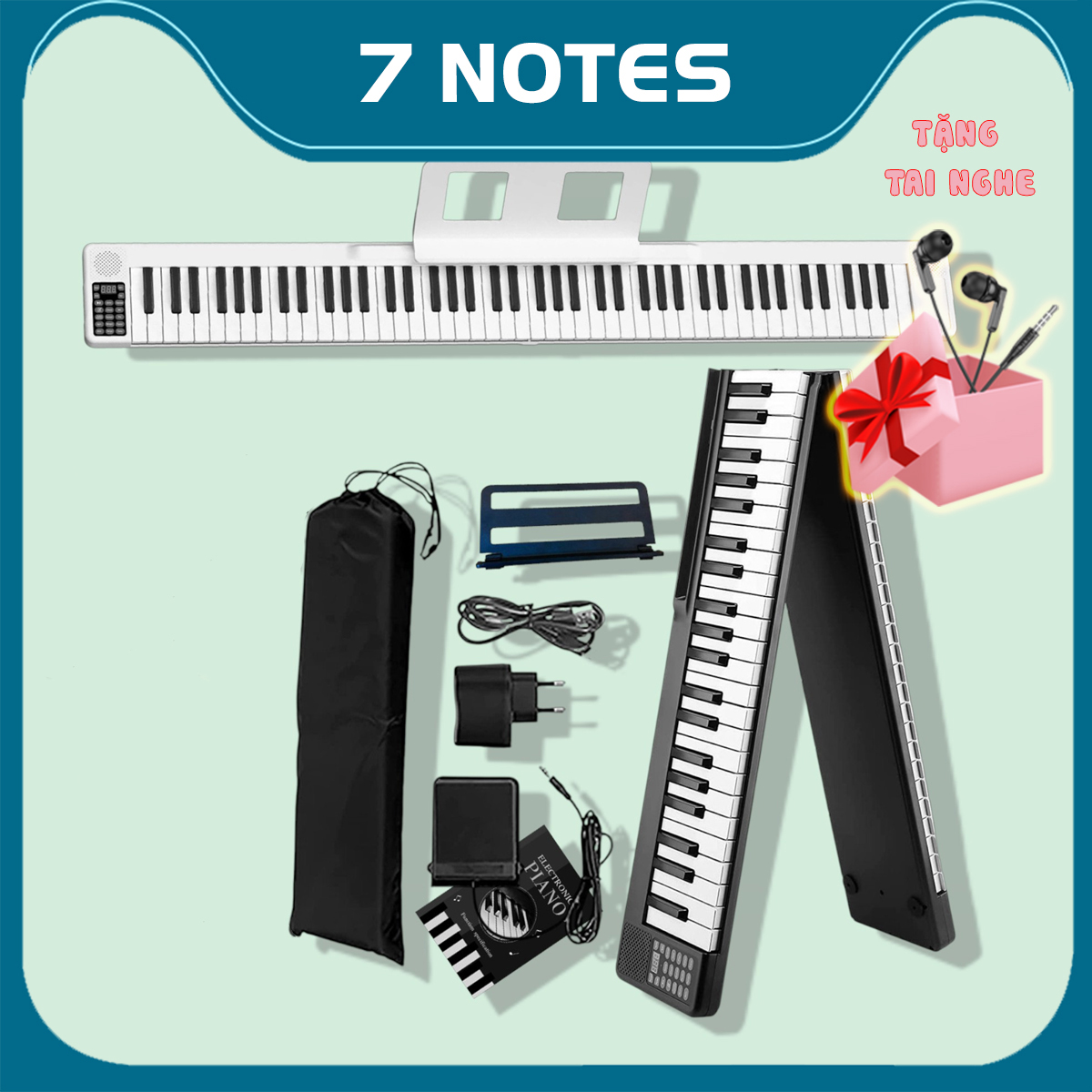 [Tặng Tai Nghe] Đàn Piano Gấp Gọn 88 Phím Bora BX-10 Cảm Ứng Lực Kết Nối Bluetooth Phím Bấm Nặng