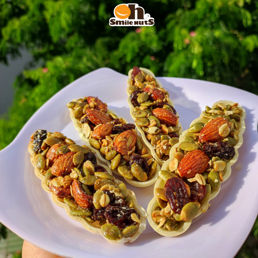Bánh thuyền mix hạt dinh dưỡng oh smile nuts - bánh hạt ngũ cốc - 1 cái