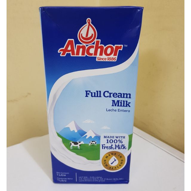 Sữa Tươi nguyên kem/ Sữa Tươi Full Cream Anchor hộp 1L