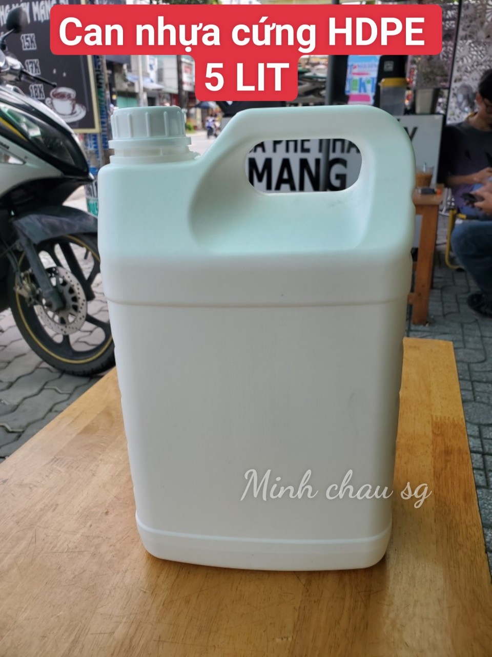 Can nhựa cứng hdpe 5 lít nắp + seal chống tràn can loại dày - giá rẻ