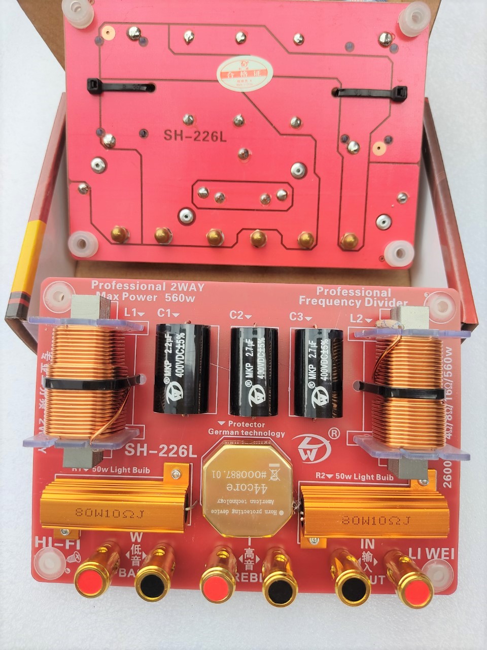 Mạch phân tần sh-226l - 1 bass 1 trép - chống cháy trép 450