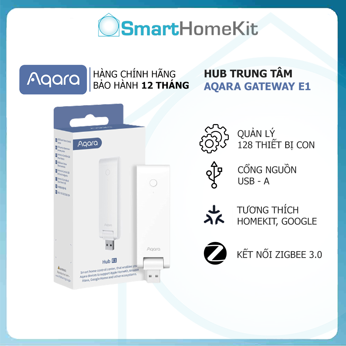 Aqara Hub E1 USB Zigbee Extender Gateway mở rộng cho nhà thông minh Aqara HomeKit