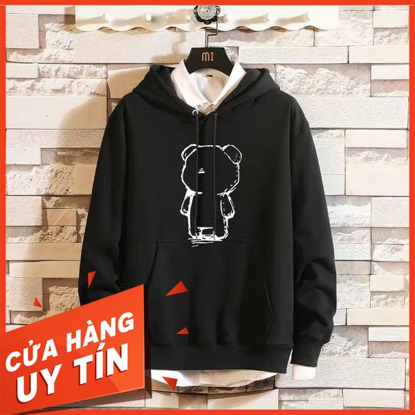 [VIDEO THẬT] Áo Hoodie Nỉ Bông Oversize Gấu Rỗng MonsterX 4 màu (unisex nam nữ đều mặc được)