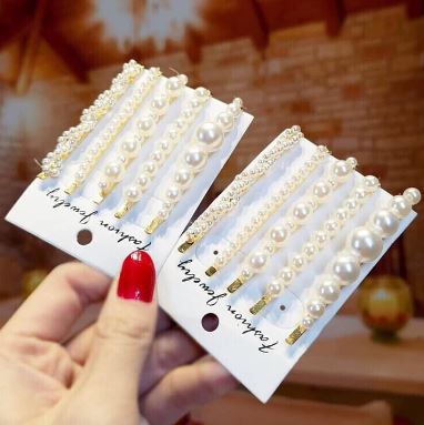 [HCM]Kẹp tóc ngọc trai phong cách Hàn Quốc (1 cây)