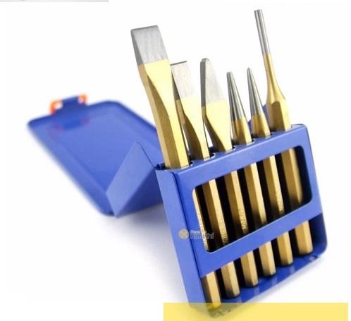 Bộ đục và đột sắt 6 chi tiết ca0127 c-mart