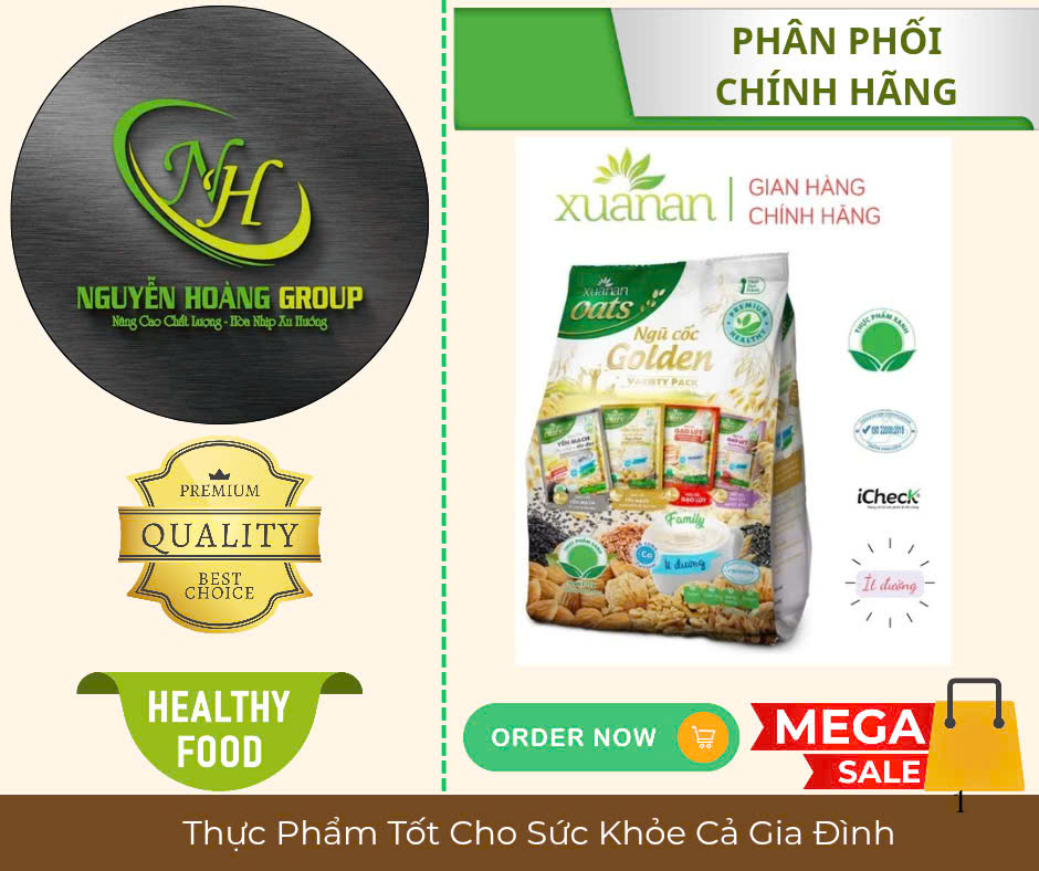  XUÂN AN - Ngũ Cốc Golden 4 Vị  Ít Đường 400g 