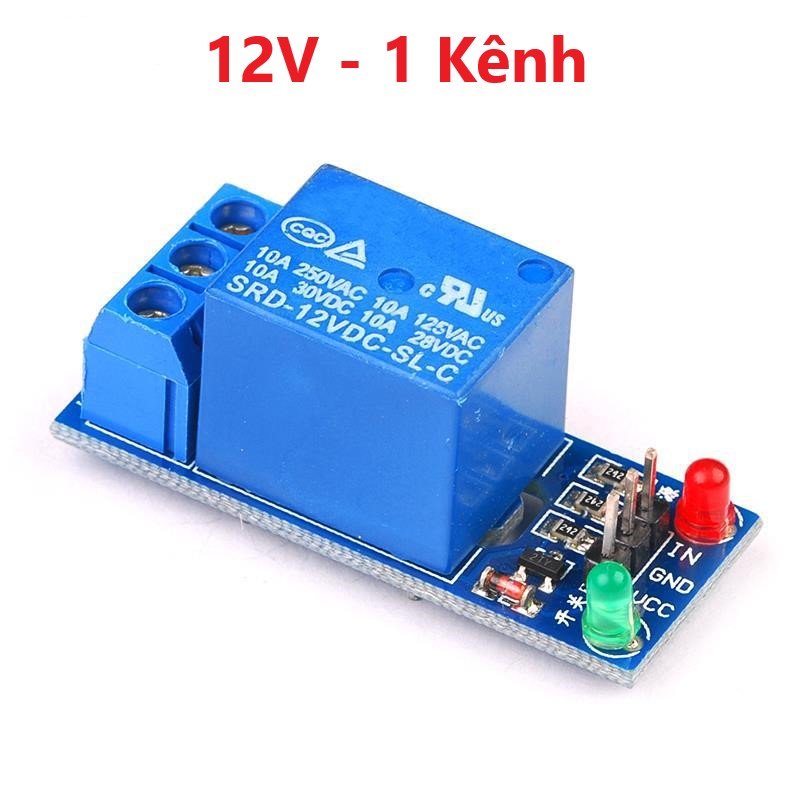 Module relay 12vdc - mạch rơ le 12vdc 1 kênh, module relay 12vdc - mạch rơ le 12vdc 2 kênh có octo bảo vệ