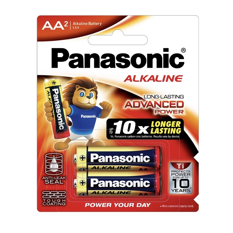 Pin panasonic alkaline aa lr6t/2b-v chính hãng vỉ 2 viên