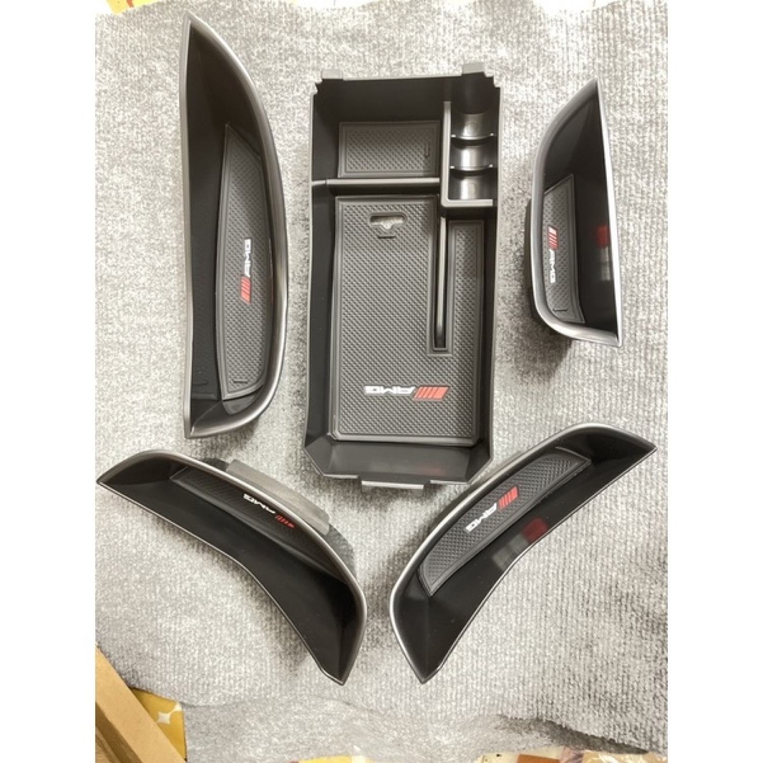 Full 5 miếng mercedes mer amg c200 c250 c300 w205 glc glc200 glc 250 glc 300 w253 khay hốc hộp để đồ khay tay vịn