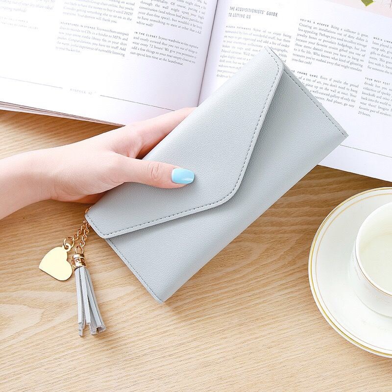 3 màu ví nữ cầm tay - ví dài cầm tay nữ hàn quốc siêu xinh - ví trơn nữ - vd023
