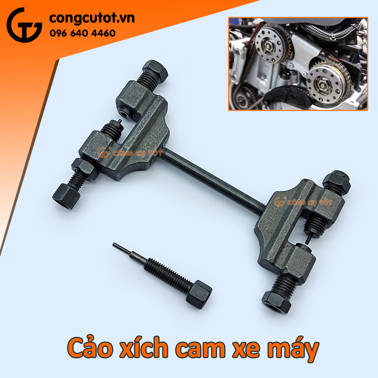 Cảo tháo mắt sên cam - vam đột xích cam
