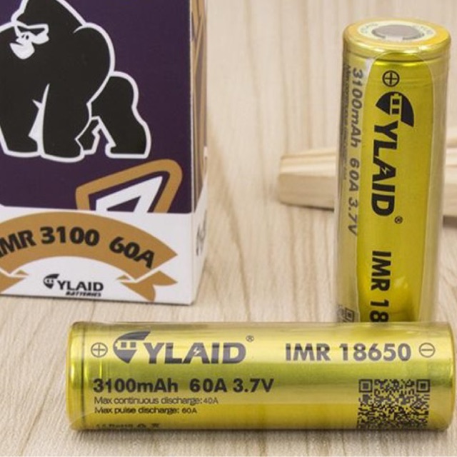 Pin sạc cylaid vàng 18650 3100mah 60a 3.7v