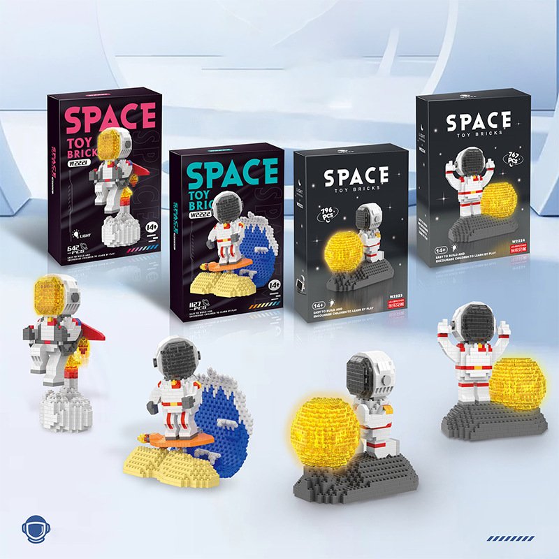 LEGO Đồ Chơi Lắp Ráp Nano 3D Phi Hành Gia Spaceman Series Mẫu 2022 Đèn Led Sẵn Pin Full Box lego phi hành gia