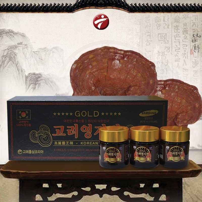 Cao linh chi hàn quốc hộp gỗ đen gold l029