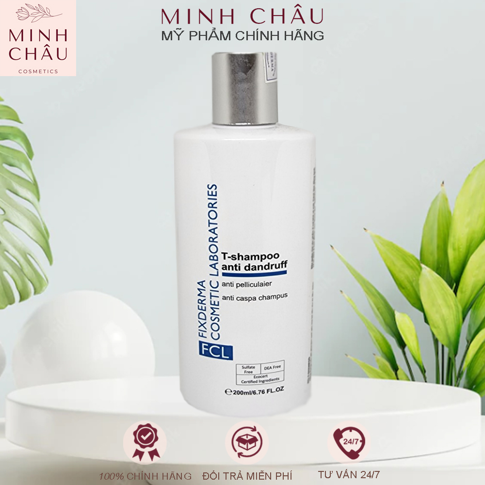 Dầu gội sạch gàu, hết ngứa và bong tróc da Fixderma FCL T-Shampoo – 200ml