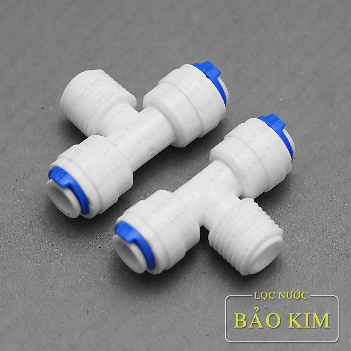 Combo 2 tê cân nối nhanh ren 13 ra 02 dây 6mm