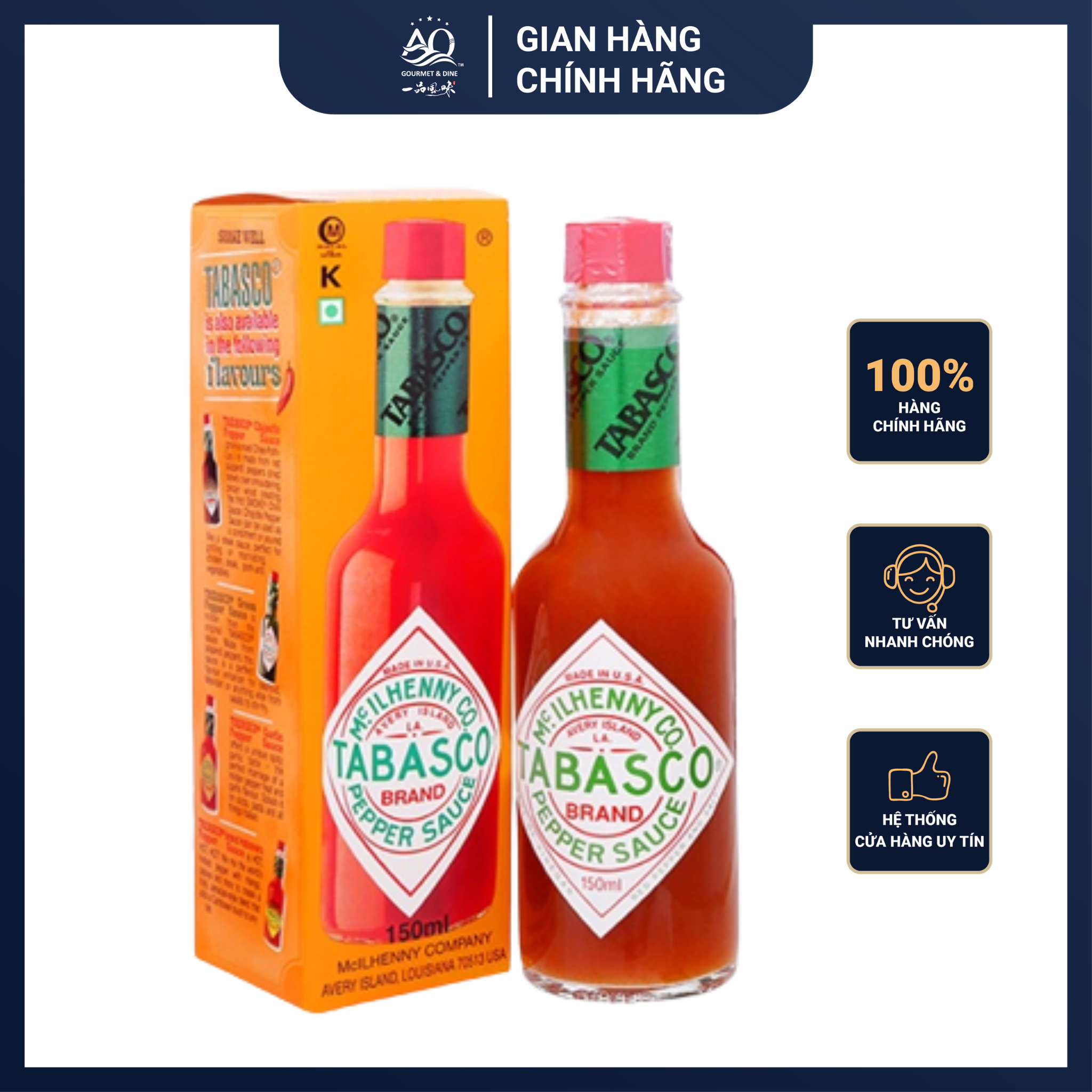Sốt ớt đỏ tabasco 60ml - tabasco pepper sauce 60ml