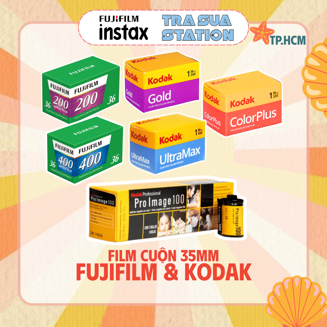 Film cuộn Fujifilm/ Kodak color 35mm - Ultramax 400 - Gold 200 - dùng cho các dòng máy ảnh film - Date xa