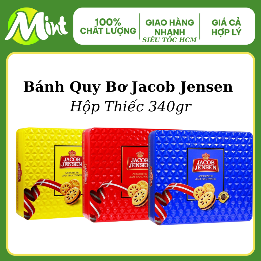 Bánh Quy Bơ Jacob Jensen 340gr - Hộp Thiếc. Shop Mint Mint.