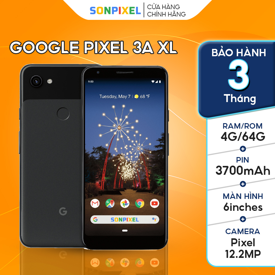 Điện thoại google pixel 3a xl 1 sim chip 670 ram 4g/64g like new chính hãng, sonpixel.