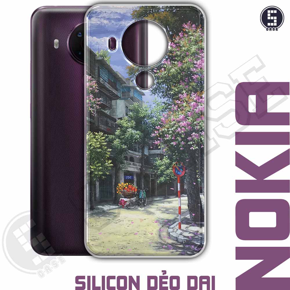 Ốp điện thoại nokia 5.3 hình gánh hàng hoa phố cổ a900-2001
