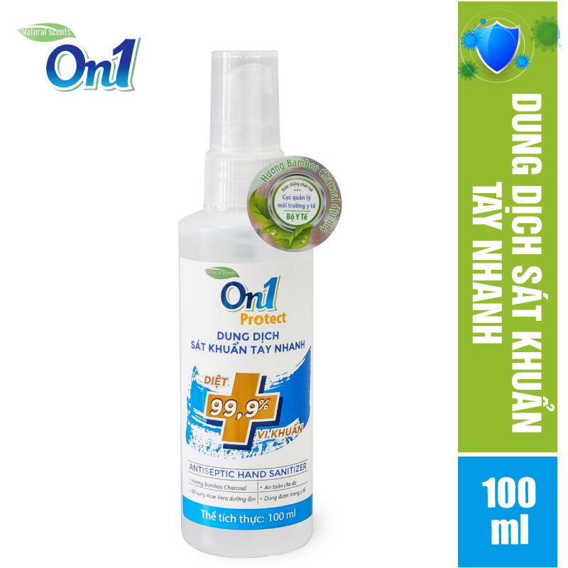 Dung Dịch Sát Khuẩn Tay Nhanh On1 Protect Hương BamBoo Charcoal 100ml C0201 (Mẫu Mới 2021)