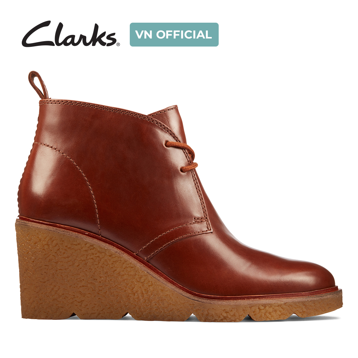  Giày Bốt Cao Gót Da Nữ Clarks - Clarkford DBT 