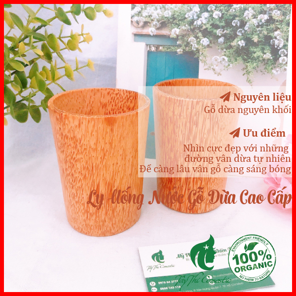 Ly uống nước gỗ dừa cao cấp
