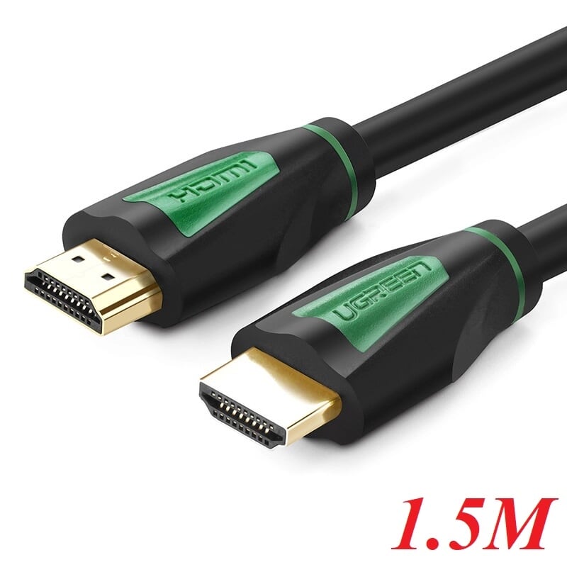 Ugreen 30190 1.5m màu đen cáp tín hiệu hdmi chuẩn 1.4 hỗ trợ phân giải 4k * 2k hd116