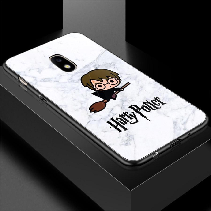 Ốp kính cường lực cho điện thoại Samsung Galaxy J7 Plus - Harry Potter cưỡi chổi MS ABOTU002